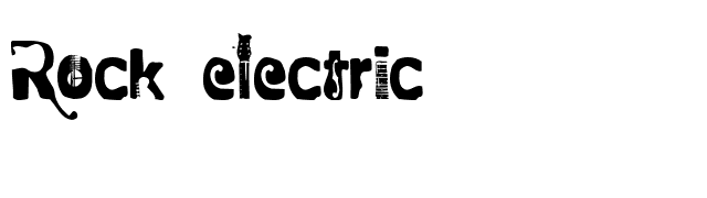 Rock electric font preview