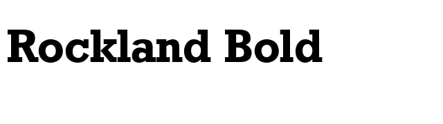 Rockland Bold font preview