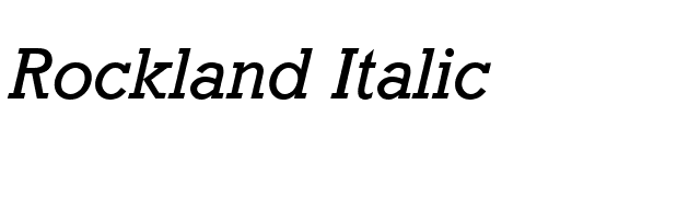 Rockland Italic font preview