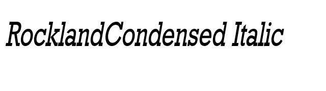 RocklandCondensed Italic font preview