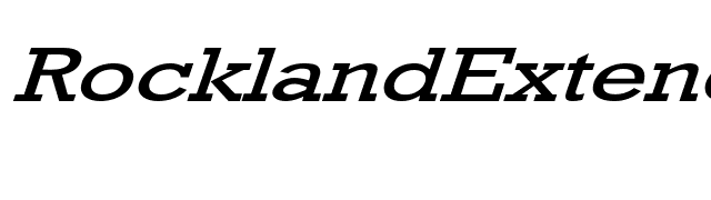 RocklandExtended Italic font preview