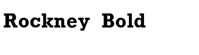 Rockney Bold font preview