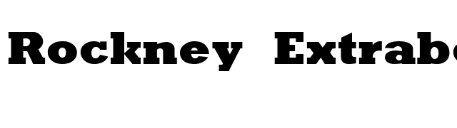 Rockney Extrabold font preview