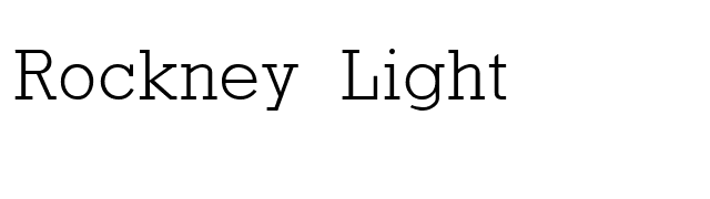 Rockney Light font preview