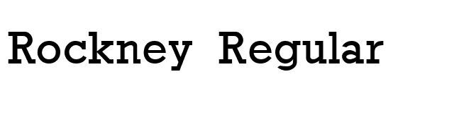 Rockney Regular font preview