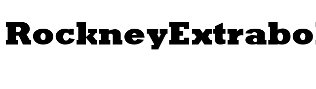 RockneyExtrabold Regular font preview