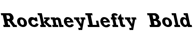 RockneyLefty Bold font preview