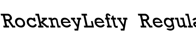 RockneyLefty Regular font preview