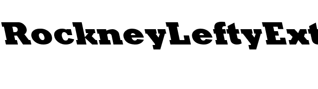 RockneyLeftyExtrabold Regular font preview