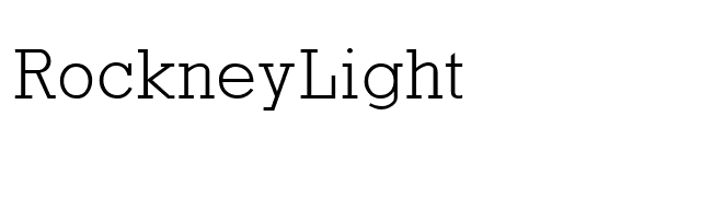 RockneyLight font preview