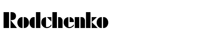 Rodchenko font preview