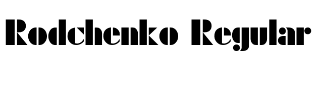 Rodchenko Regular font preview