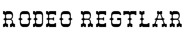 Rodeo Regular font preview