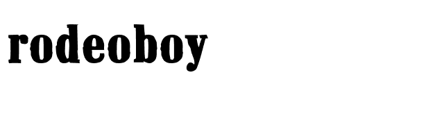 Rodeoboy font preview