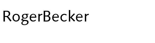 RogerBecker font preview