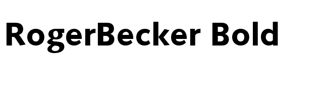 RogerBecker Bold font preview