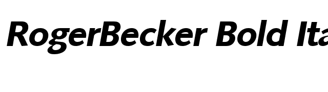 RogerBecker Bold Italic font preview