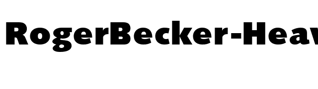 RogerBecker-Heavy font preview