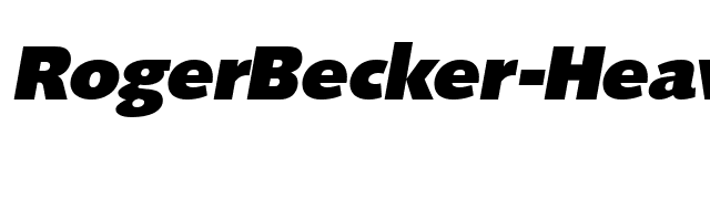 RogerBecker-Heavy Italic font preview