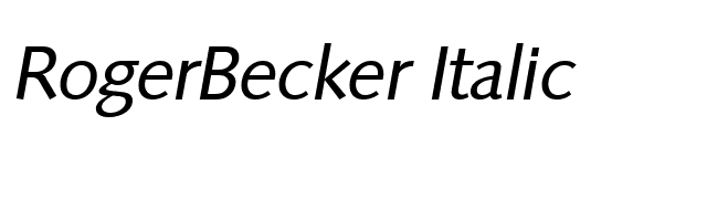 RogerBecker Italic font preview