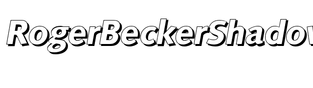 RogerBeckerShadow-BoldItalic font preview