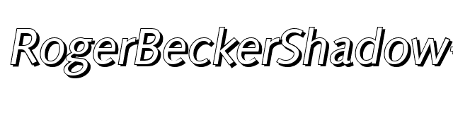 RogerBeckerShadow-Italic font preview