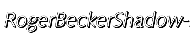 RogerBeckerShadow-Light-Italic font preview