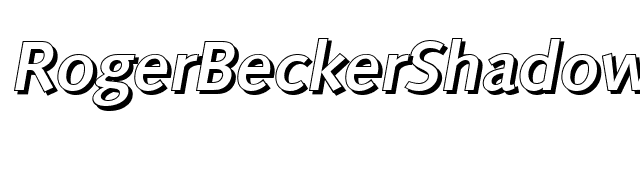 RogerBeckerShadow-Medium-Italic font preview