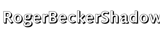 RogerBeckerShadow-Medium-Regular font preview