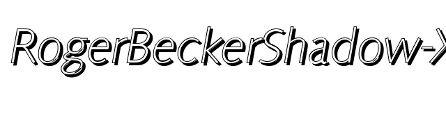 RogerBeckerShadow-Xlight-Italic font preview