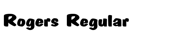 Rogers Regular font preview