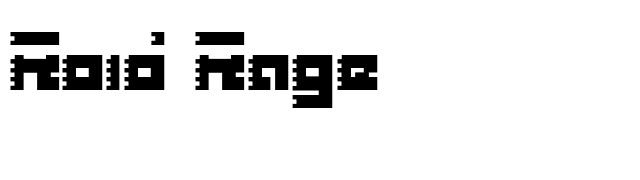 Roid Rage font preview