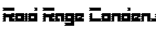 Roid Rage Condensed font preview