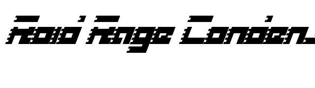 Roid Rage Condensed Italic font preview