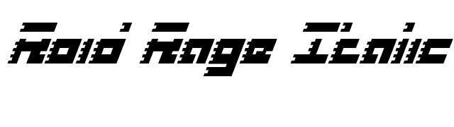 Roid Rage Italic font preview