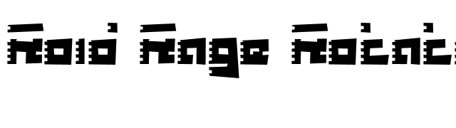 Roid Rage Rotate font preview