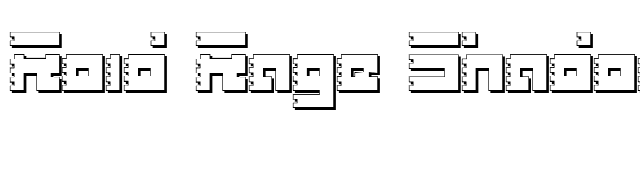 Roid Rage Shadow font preview