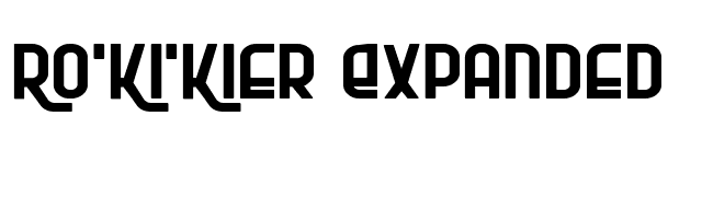 Ro'Ki'Kier Expanded font preview