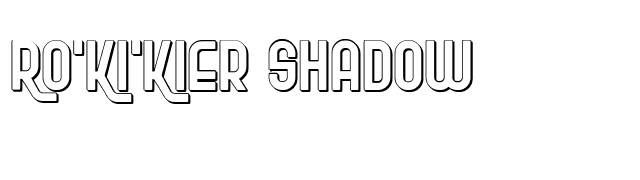 Ro'Ki'Kier Shadow font preview