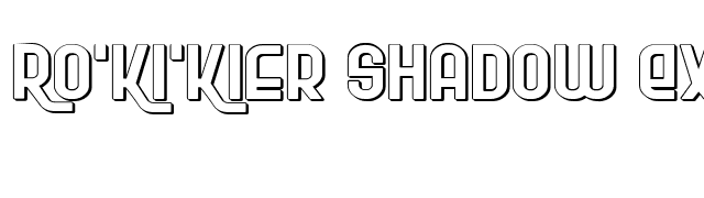 Ro'Ki'Kier Shadow Expanded font preview