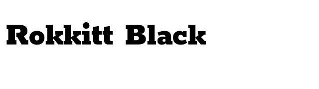 Rokkitt Black font preview