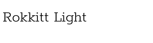 Rokkitt Light font preview