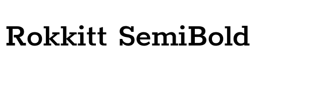 Rokkitt SemiBold font preview