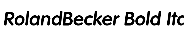 RolandBecker Bold Italic font preview