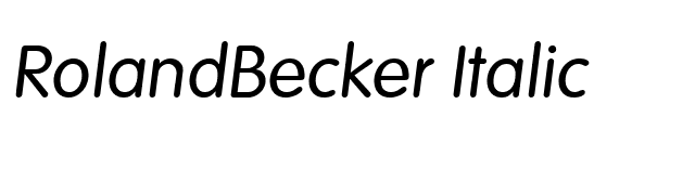 RolandBecker Italic font preview