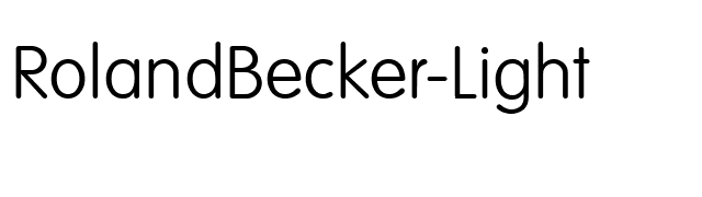 RolandBecker-Light font preview