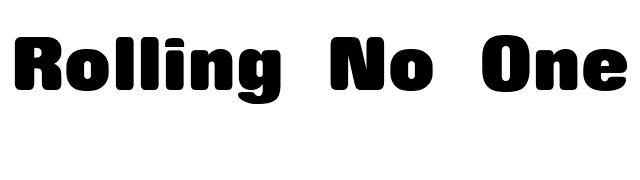 Rolling No One font preview