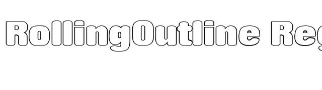 RollingOutline Regular font preview