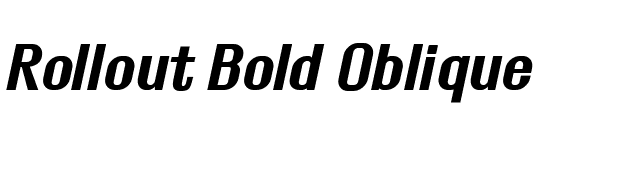 Rollout Bold Oblique font preview