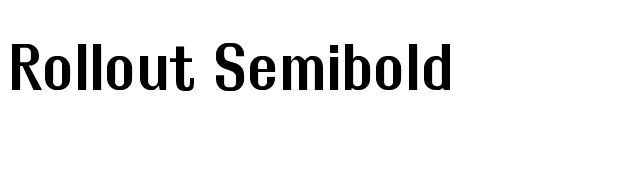 Rollout Semibold font preview